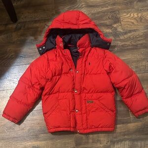 Polo by Ralph Lauren Kids Bright Red Puffer Coat size M